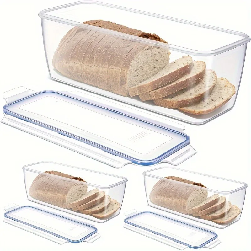 Food Storage With Dividers - Plastic broodopbergdoos Luchtdichte voedselopslagcontainer Sandwichbroodhouder met