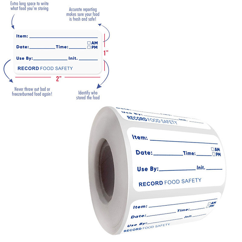 Food Storage Labels - Nieuw # 500 stuks/rol, zelfklevende, verwijderbare