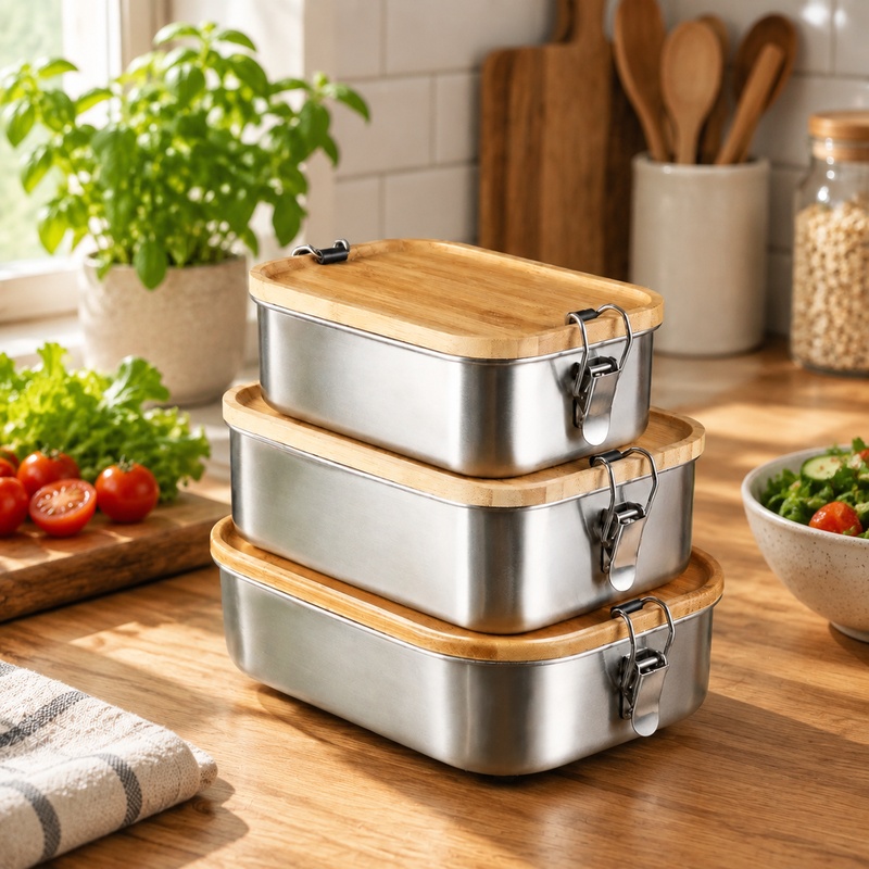 Duurzame lunchbox van roestvri - Food Storage Meals recensie en prijs