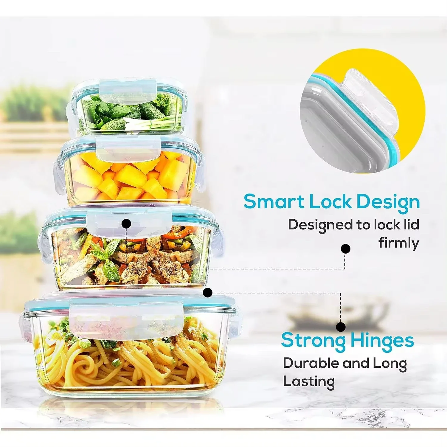 Glazen lunchbox Voedselopslagc - Food Storage Oven Safe recensie en prijs